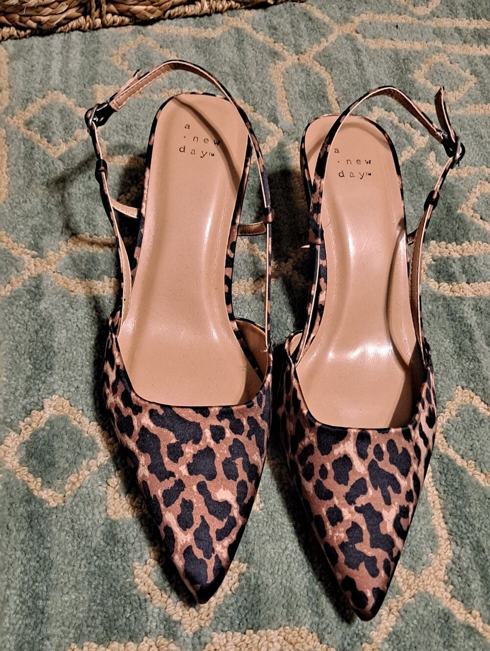 a new day Leopard Print Slingback Pumps - Brown/Black